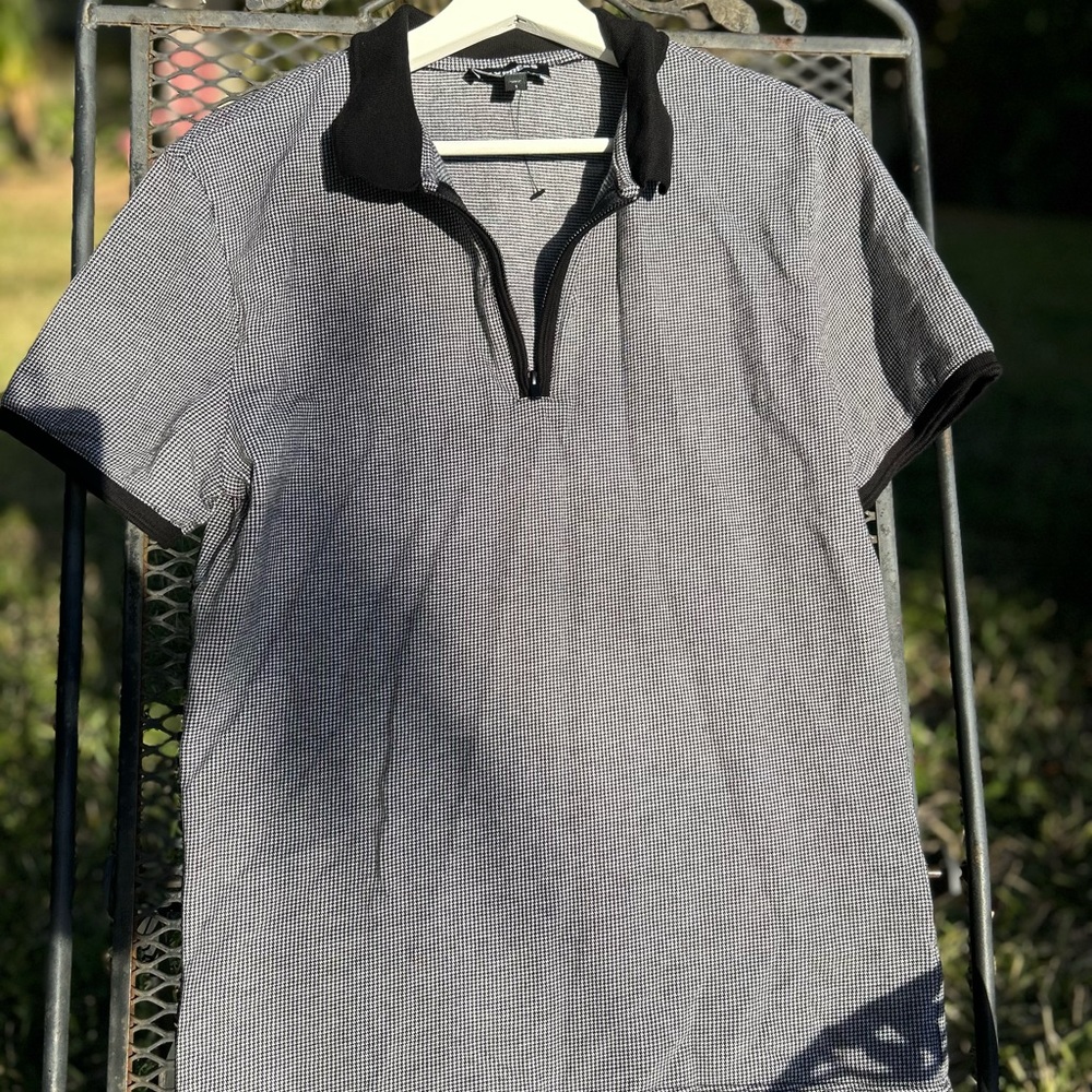 Men’s Express black and white polo
